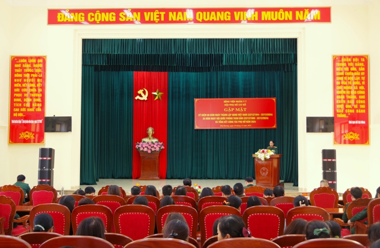 Hội phụ nữ cơ sở Bệnh viện quân y 7 gặp mặt và tổng kết phong trào phụ nữ năm 2024