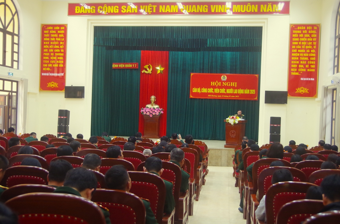 Bệnh viện quân y 7 tổ chức hội nghị cán bộ, công chức, viên chức, người lao động năm 2025