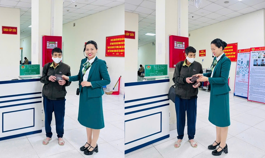 Tổ Công tác xã hội – Bệnh viện quân y 7 trả lại tài sản cho người làm rơi