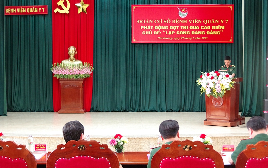 Đoàn cơ sở Bệnh viện quân y 7 phát động đợt thi đua cao điểm 